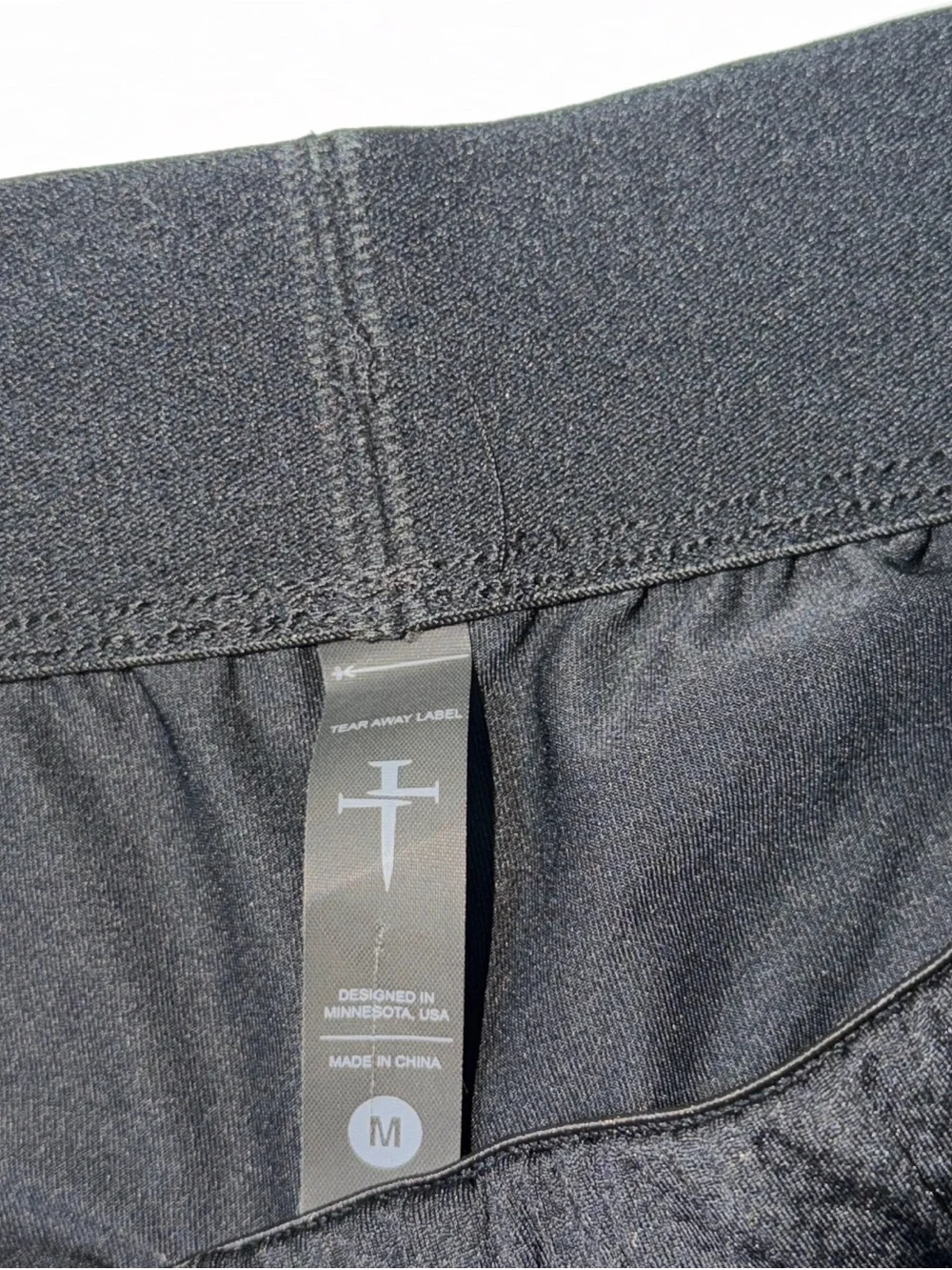 Three Nails Men’s Shorts Size M Lined Zippered Pockets Black Drawstring Frayed